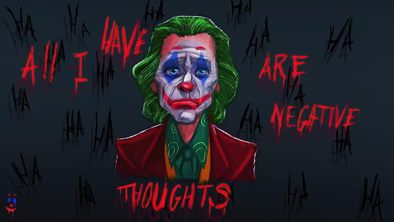 positive negative art and joker