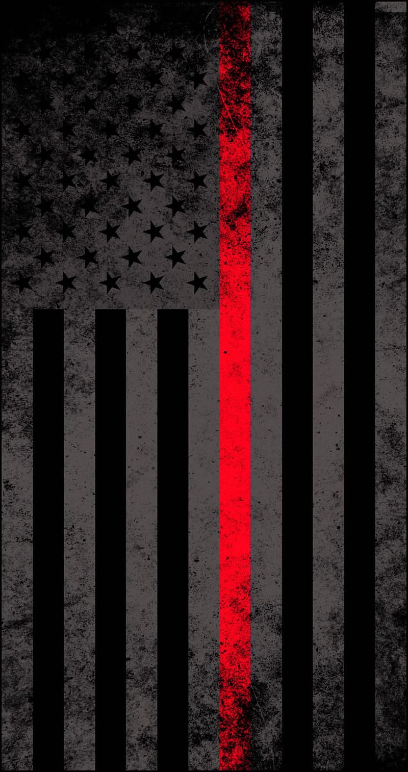 Grunge Usa Firefighter with Thin Red Line Wallpaperbackground Stock Vector  Stock Illustration  Illustration of grunge vector 173304618