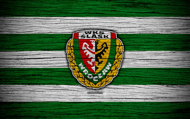 Slask Wroclaw Ekstraklasa, wooden texture, football, Poland, Slask Wroclaw FC, soccer, football club, FC Slask Wroclaw, HD wallpaper