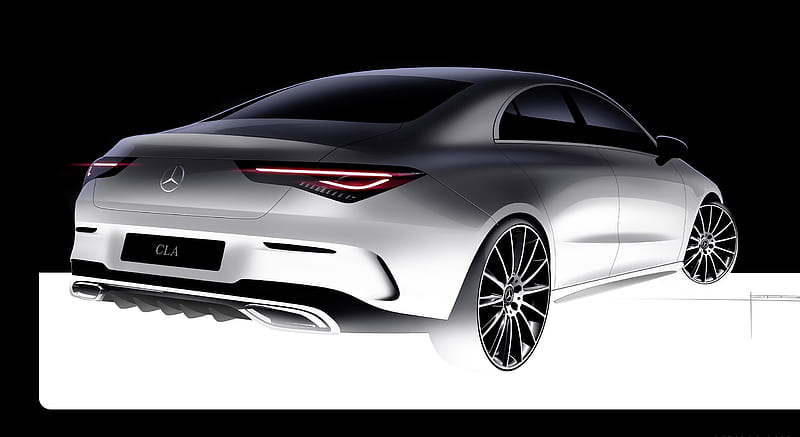 2020 Mercedes-Benz CLA 250 Coupe - Design Sketch , car, HD wallpaper