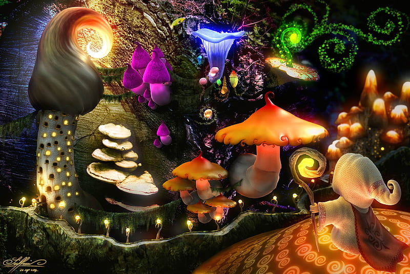 Trippy mushroom wallpaper for iPodiPhone  rwallpapers