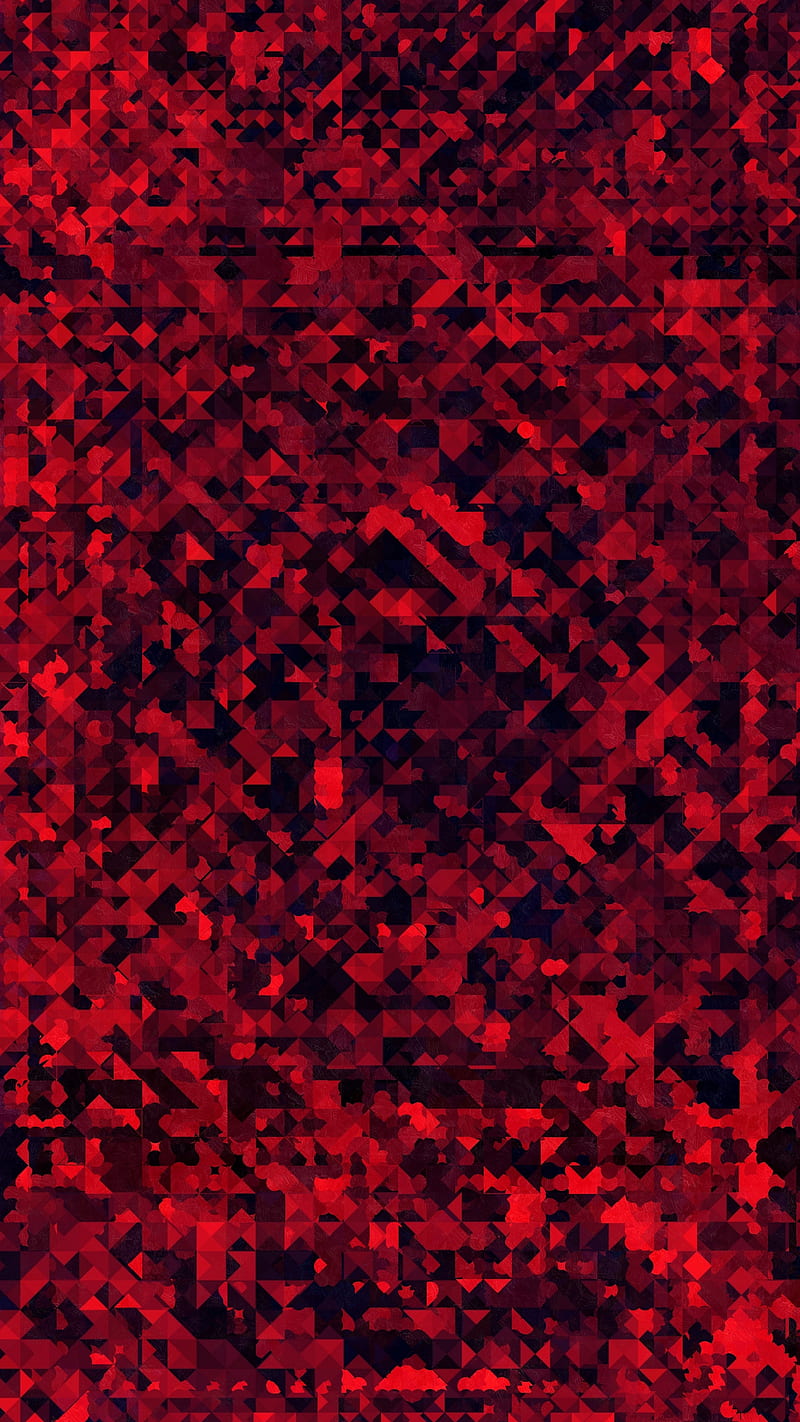 Glitch , spots, red, black, abstract, HD phone wallpaper