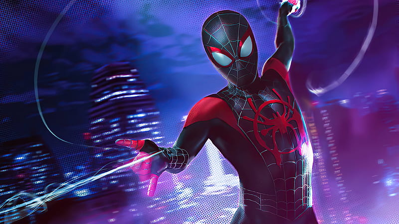 Spider Man Red , spiderman, superheroes, artwork, artist, HD wallpaper