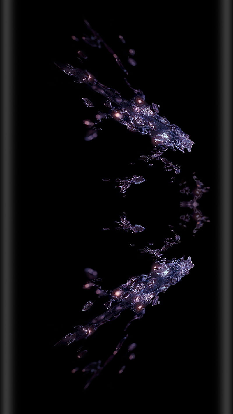 Abstract, black, edge style, purple, s7, shiny, HD phone wallpaper