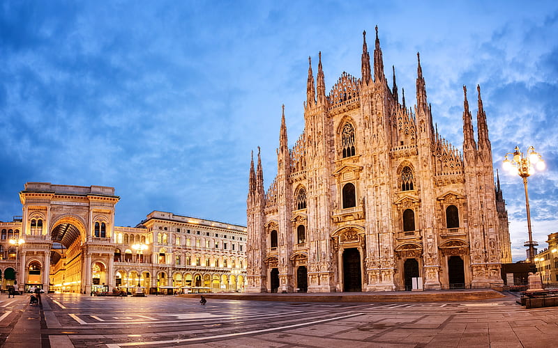 Milan Cathedral Duomo di Milano, italian landmarks, Milan, Italy, Europe, HD wallpaper