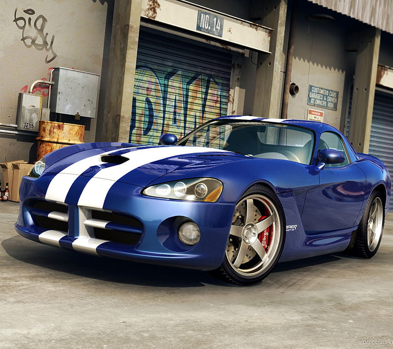 Viper Srt 10, blue, car, classic, cool, new, race, speed, HD wallpaper
