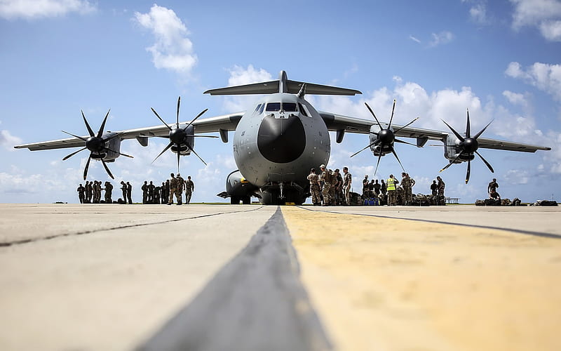 Lockheed C-130 Hercules, military transport aircraft, American aircraft, paratroopers, NATO, US, US Air Force, HD wallpaper