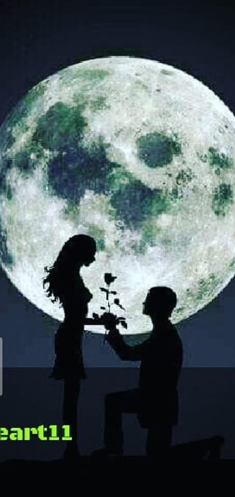 Love, boy, couple, girl, i you, moon, night, proposal, propose ...