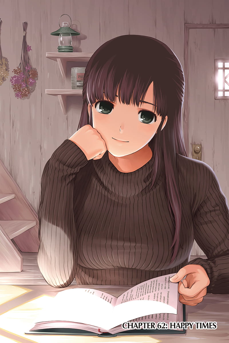 tachibana hina, sweater, brown hair, domestic na kanojo, Anime, HD phone wallpaper