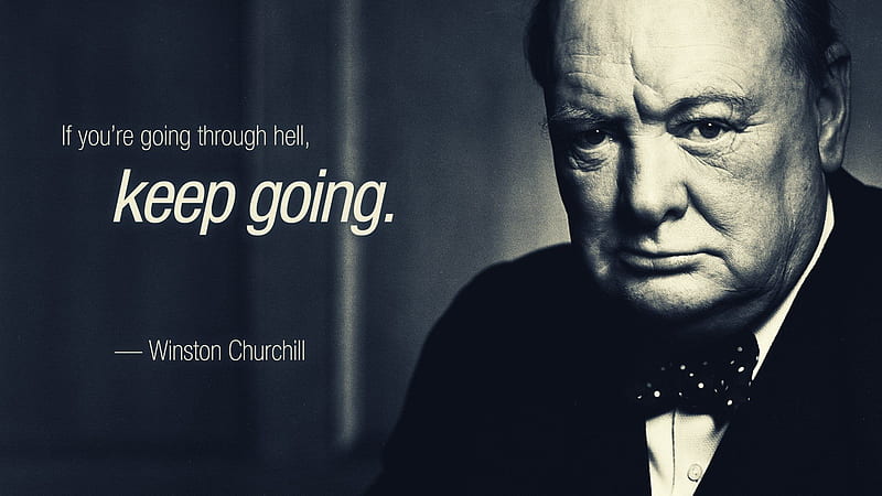 Quotes, Winston Churchill, portrait, quotes of great people, HD wallpaper
