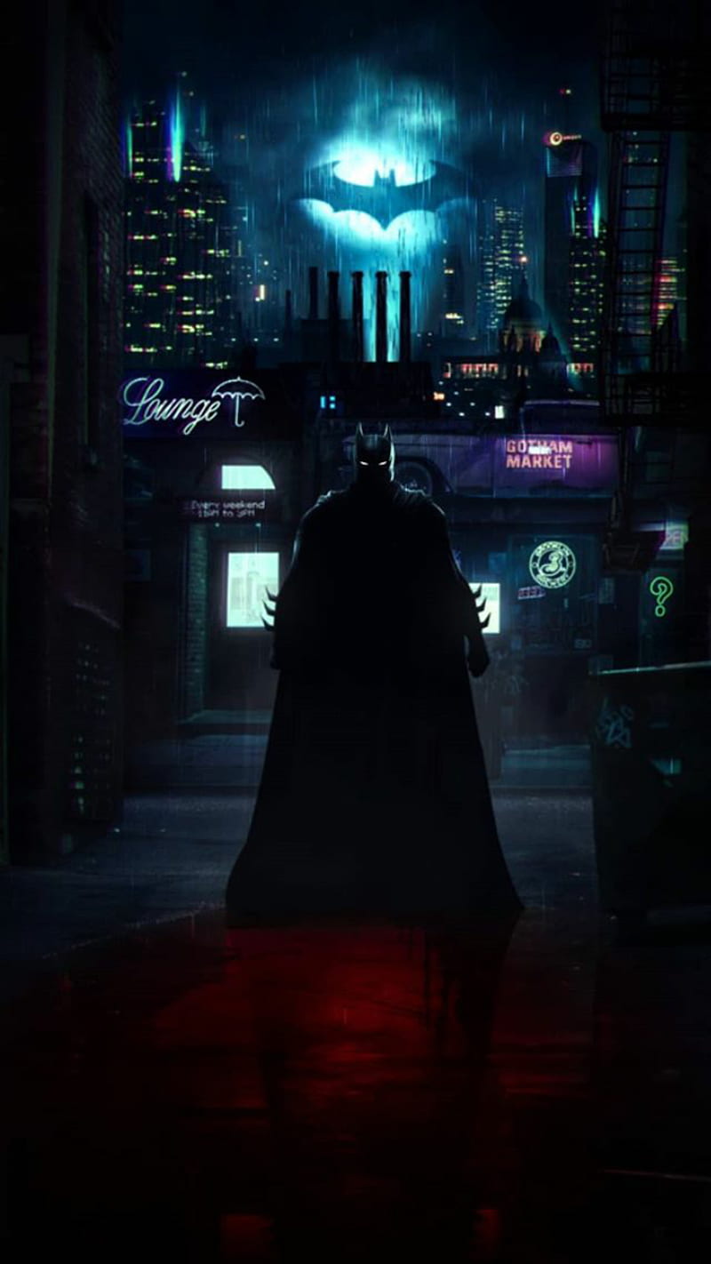 Gotham New York Manhattan city night street buildings USA 750x1334  iPhone 8766S wallpaper background picture image