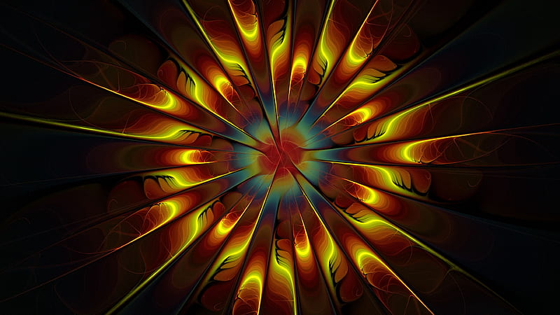 Fractal Scattering Glow Pattern Trippy, HD wallpaper