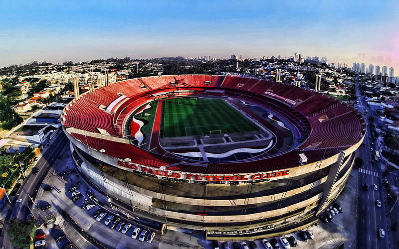Morumbi, aerial view, soccer, Estadio do Morumbi, Sao Paulo Stadium, Brazil, brazilian stadiums, HD wallpaper