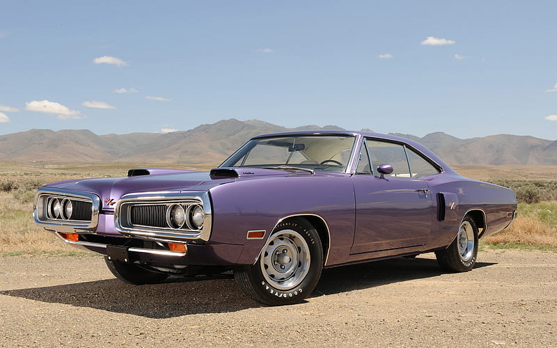 '70 Dodge Coronet, rt, muscle, 1970, hemi, coronet, antique, purple, 70, car, classic, dodge, HD wallpaper
