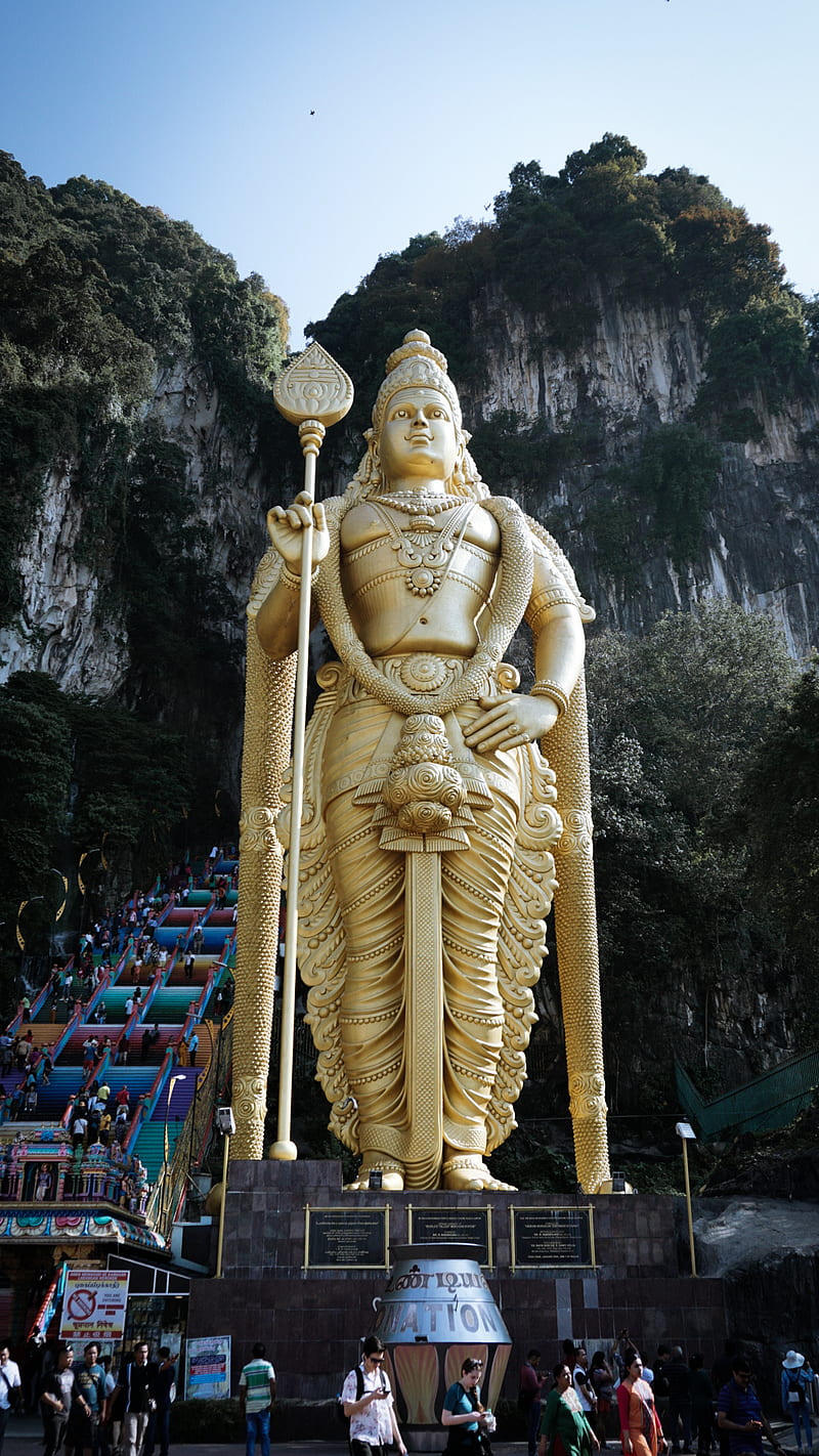Malaysia Murugan, battu cave, golden murugan, hindu, lord muruga ...