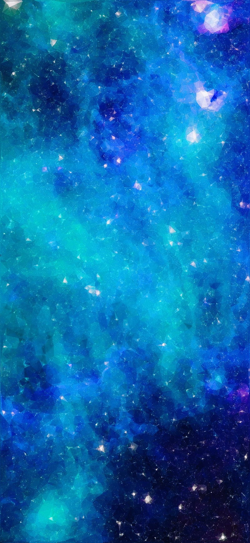 Poly Galaxy, blue, polygon, space, HD phone wallpaper