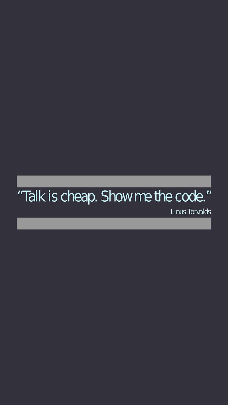 talk is cheap, linus torvalds, quotes, HD phone wallpaper