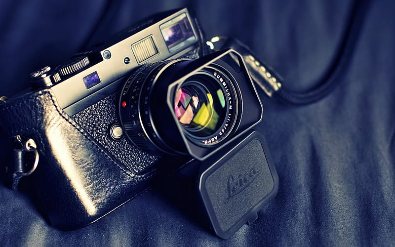 Leica, old camera, close-up, HD wallpaper