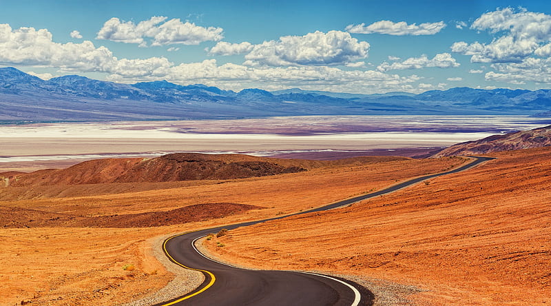 Desert Road Landscape Ultra, Nature, Desert, Landscape, Scenery, Road, Long, HD wallpaper