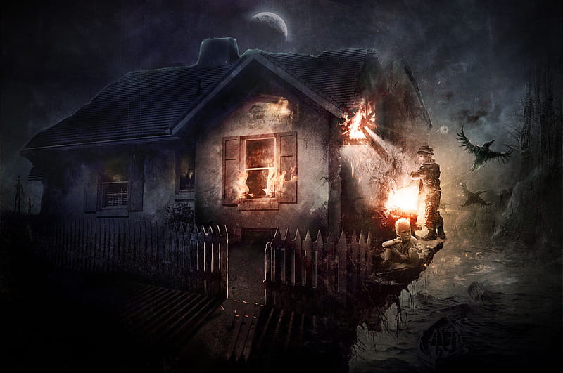Haunted-House, house, haunted house, children, Place, People, HD wallpaper  | Peakpx