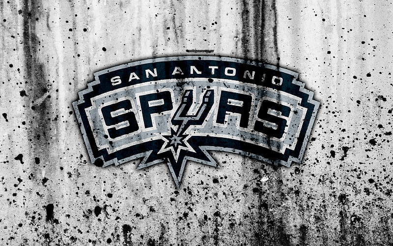 San Antonio Spurs, grunge, NBA, basketball club, Western Conference, USA, emblem, stone texture, basketball, Southwest Division, HD wallpaper