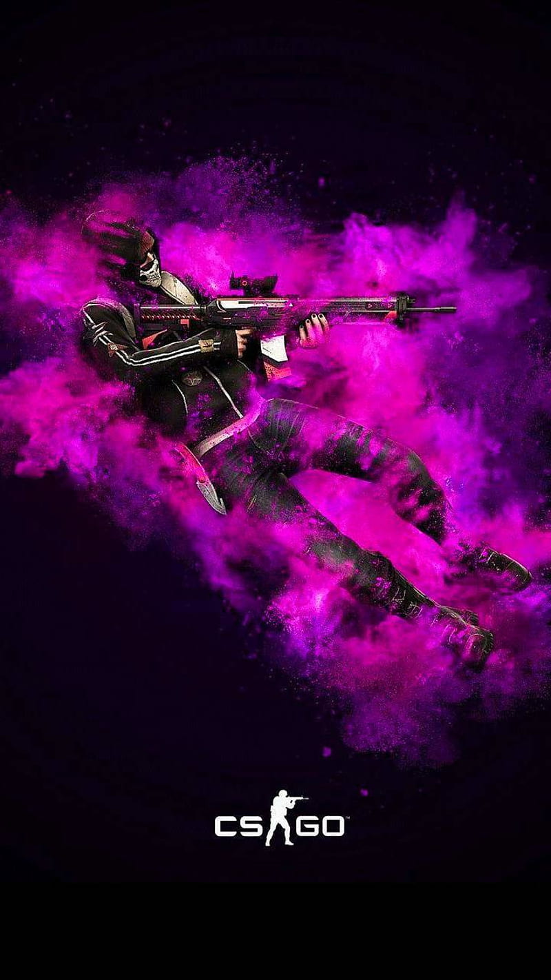 Download CS GO Vibrant Purple Planet Wallpaper