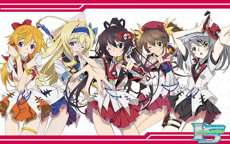 IS Girls, is, charlotte, ling yin, laura, infinite stratos, houki, cecilia, HD wallpaper