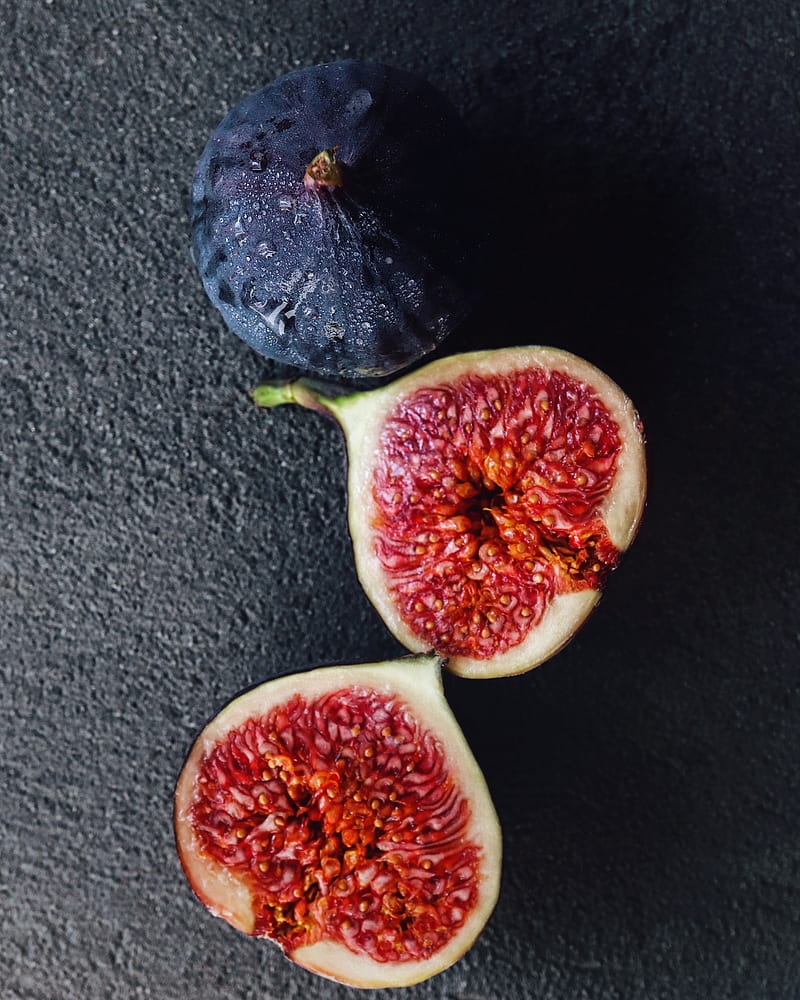 figs, fruit, wedges, fresh, HD phone wallpaper