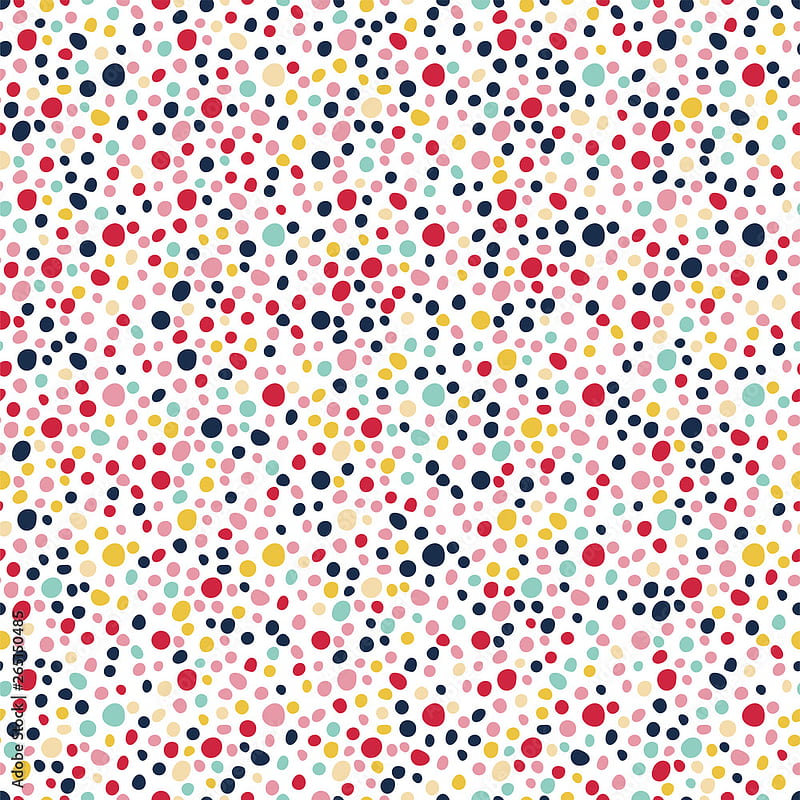 Seamless dotted pattern. Colorful spotted abstract background. Modern polka. Fashion design. Vector artistic pattern for print, wrapping paper, and clothes. Circles. Color dots Stock Vector, HD phone wallpaper