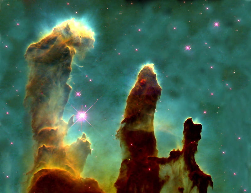 The Pillars of Creation, pillars, fingers of god, amazing, space, HD wallpaper