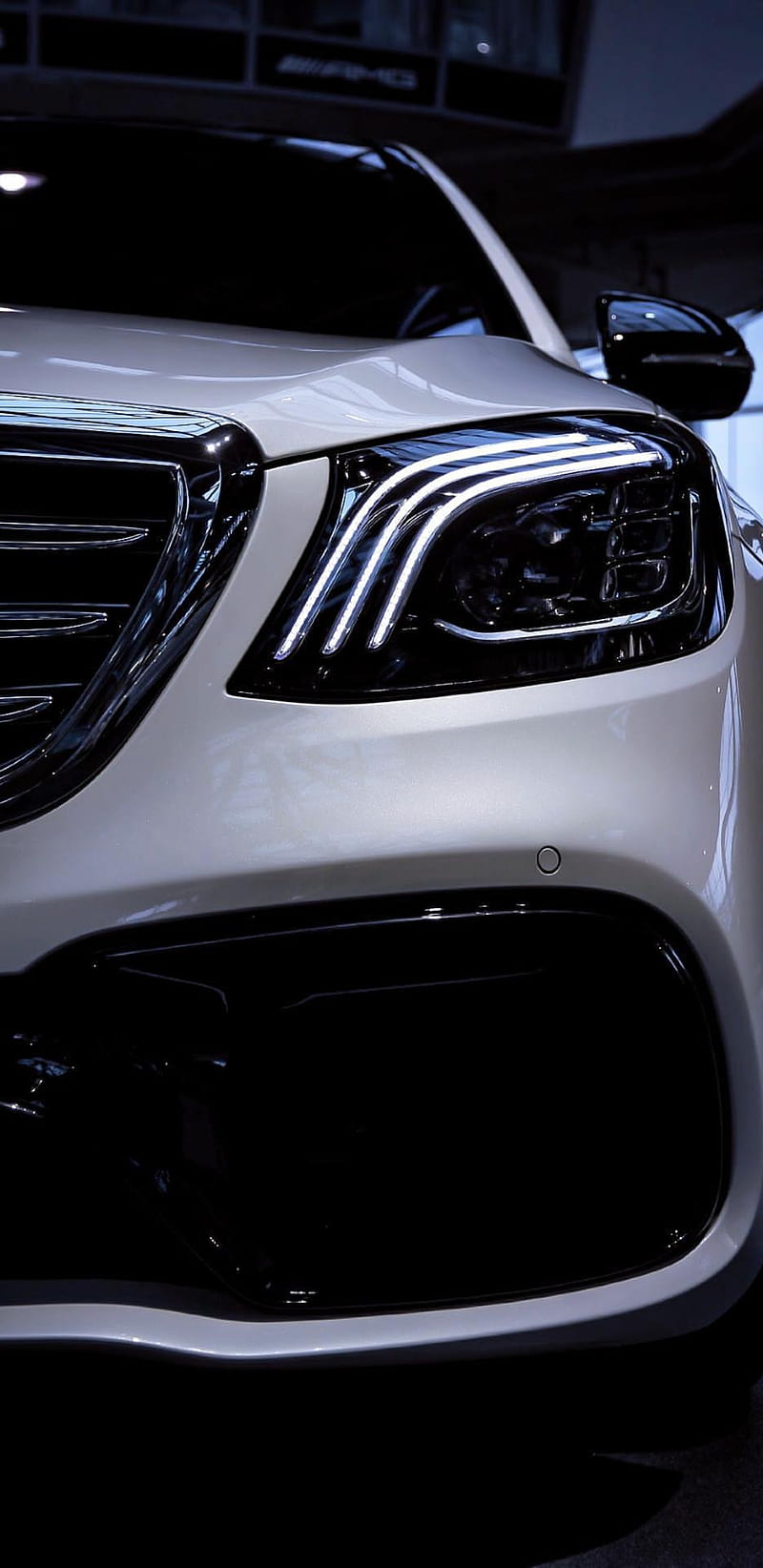 Mercedes Benz, amg, black, car, sclass, white, HD phone wallpaper | Peakpx