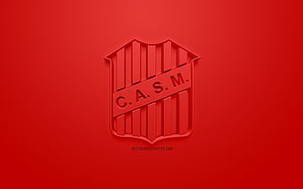 Club Atletico Independiente, creative 3D logo, red background, 3d