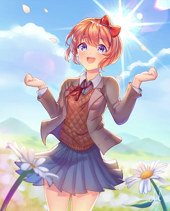 Papel de parede : Sayori Doki Doki Literature Club, Doki Doki