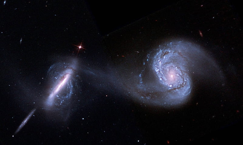 Arp 87 Merging Galaxies from Hubble, stars, cool, space, fun, galaxy, HD wallpaper