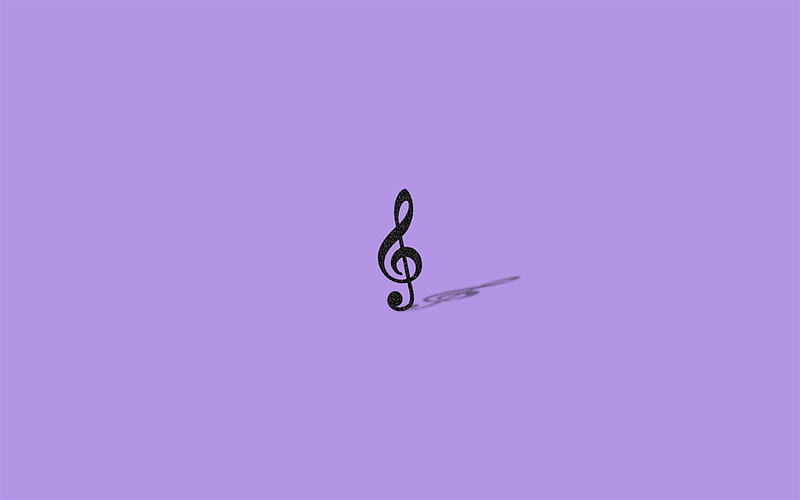 Clef, musical symbol, purple background, music background, music concepts,  HD wallpaper | Peakpx