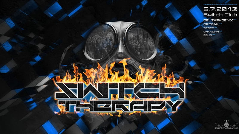 Switch Therapy, gas mask, therapy, switch, neurofunk, HD wallpaper