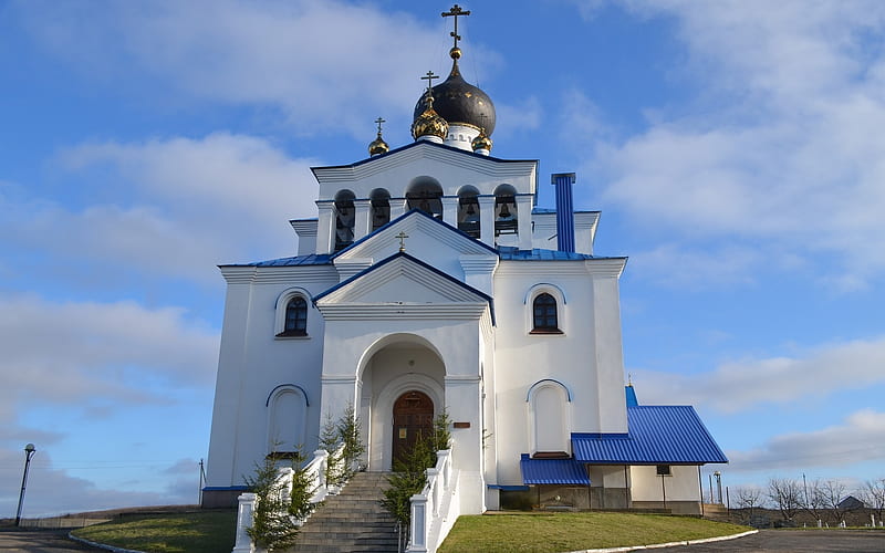Church in Belarus, dome, Belarus, church, Orthodox, bells, HD wallpaper