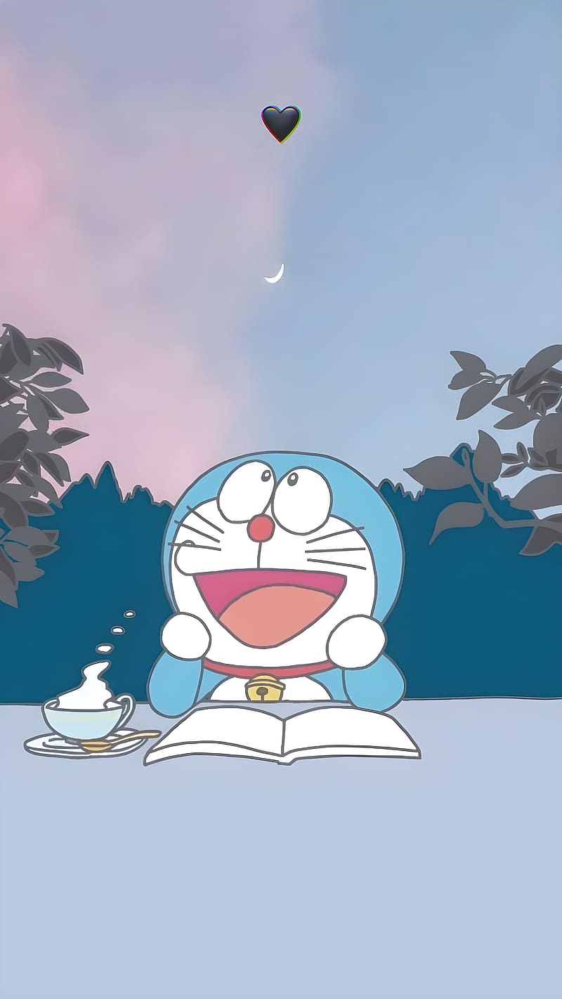 Doraemon Cute, thinking doremon, thinking, doremon, cartoon, HD phone wallpaper