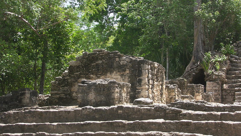 Mayan Ruins & Coba, cancun, mexico, mayan, ruins, coba, HD wallpaper