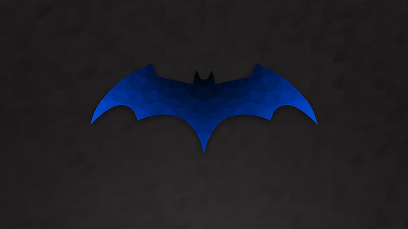 Low Polygon Batman Logo, batman, logo, low-poly, HD wallpaper