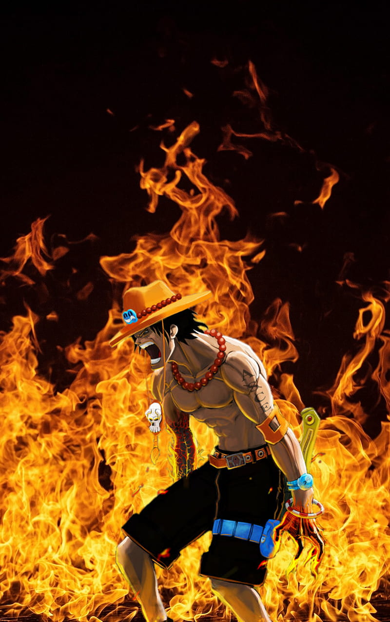 One piece, angry, anime, feelings, fire, portugas d ace, super, HD phone  wallpaper | Peakpx