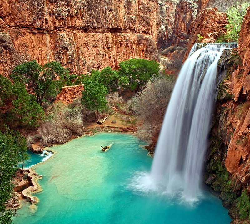 Water Falls, amazing, beauty, falls, nature, water, HD wallpaper