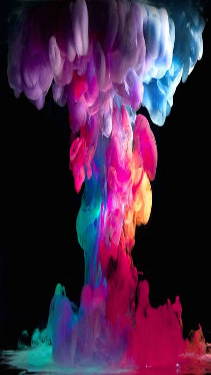Colorful smoke, colors, cool, nice, rainbow, HD phone wallpaper