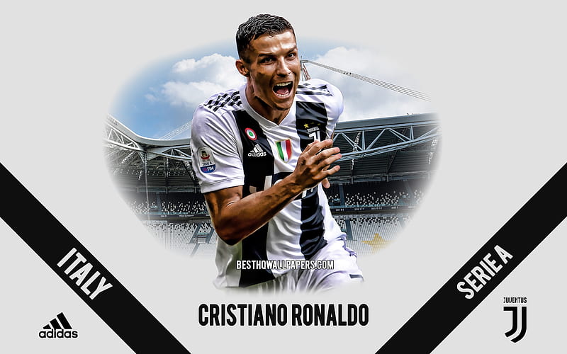 Cristiano Ronaldo, СR7, Juventus FC, Portuguese football player, striker, Allianz Stadium, Serie A, Italy, football, Juve, HD wallpaper