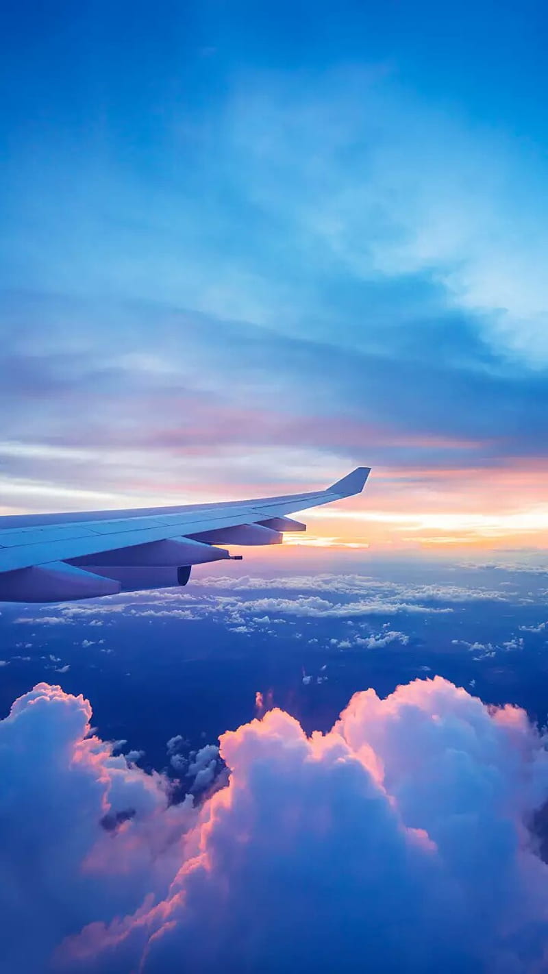 Above skies, flight, sunset, bonito, aeroplane, plane, best, fly, aeroplanes, HD phone wallpaper