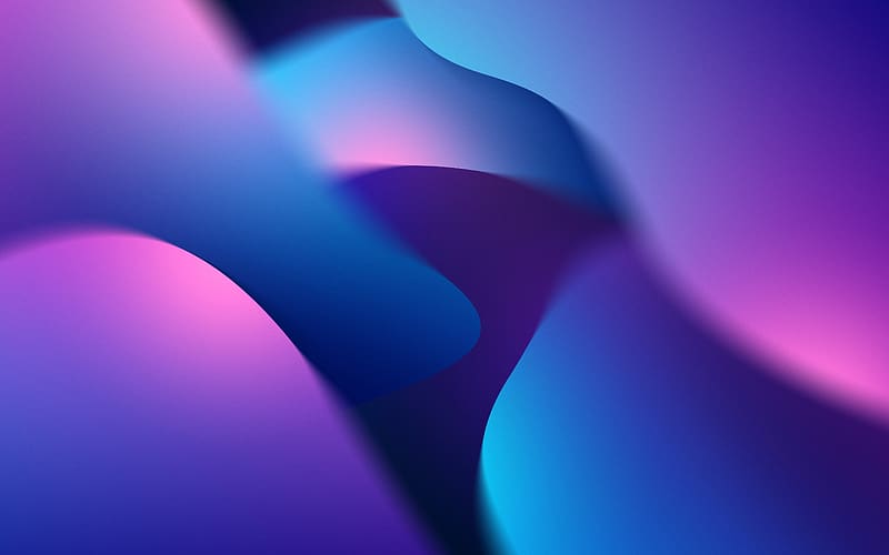iOS 18 Apple 2023 Blue Purple Theme Design, HD wallpaper