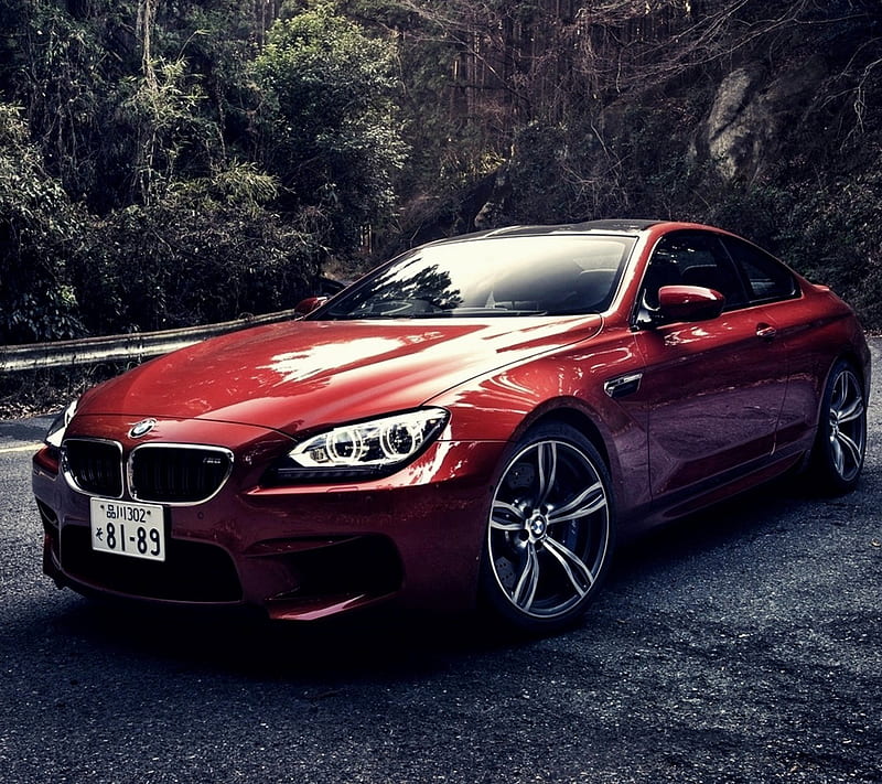BMW M6, burgundy, HD wallpaper