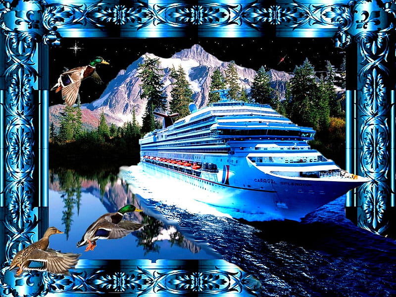 LOVEBOAT, boats, duck, frame, 2012, blackout0005, cruise ships, color, HD wallpaper