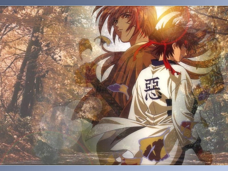 Download Samurai X Kenshin And Aoshi Wallpaper