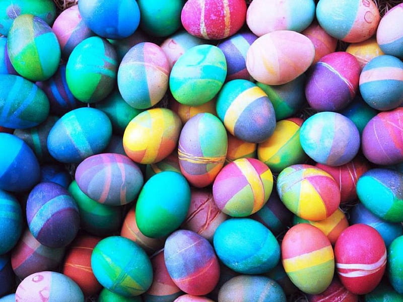 Colourful Eggs, Easter, Colours, Eggs, Colourful, HD wallpaper